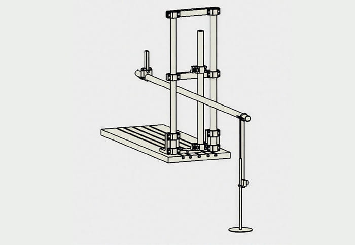 于钢管脚手架扭转刚性测试试验